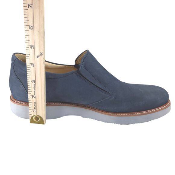 Samuel Hubbard Mens Navy Blue Suede Slip On Casual Shoes Size 9.5 Missing Insole - Picture 13 of 14